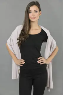 Knitted Pure Cashmere Wrap in Carousel Pink