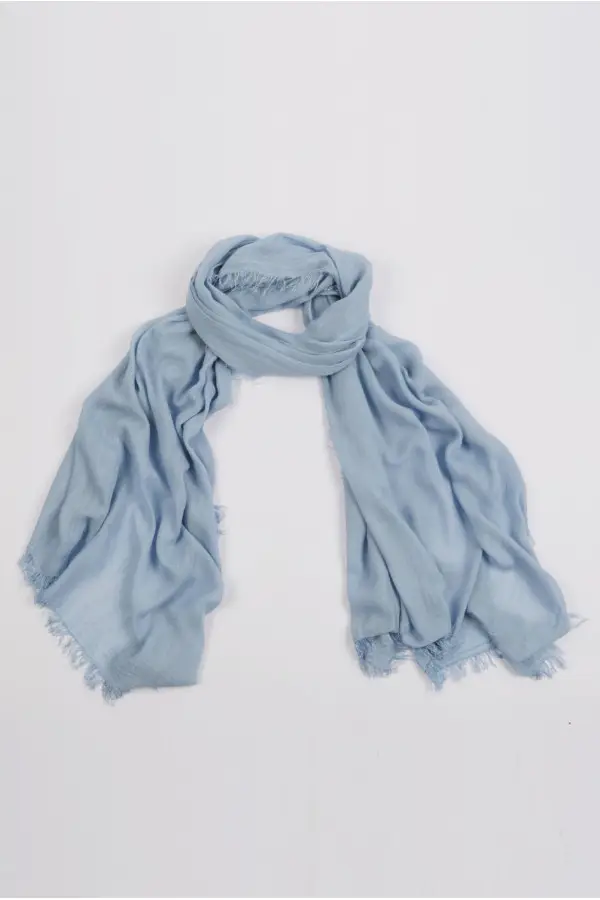 Lightweight Summer Scarf Shawl Wrap 100% Bamboo Light Blue