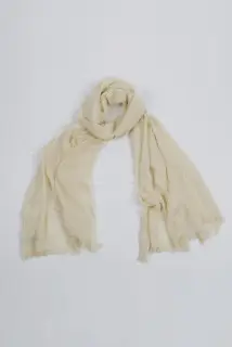 Lightweight Summer Scarf Shawl Wrap 100% Bamboo colour Custard White