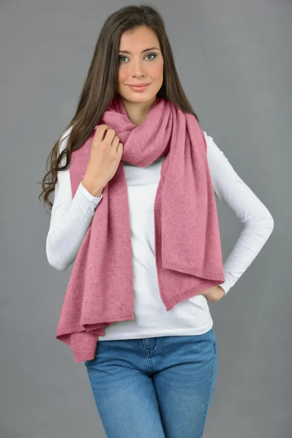 Pure Cashmere Wrap in Antique Pink