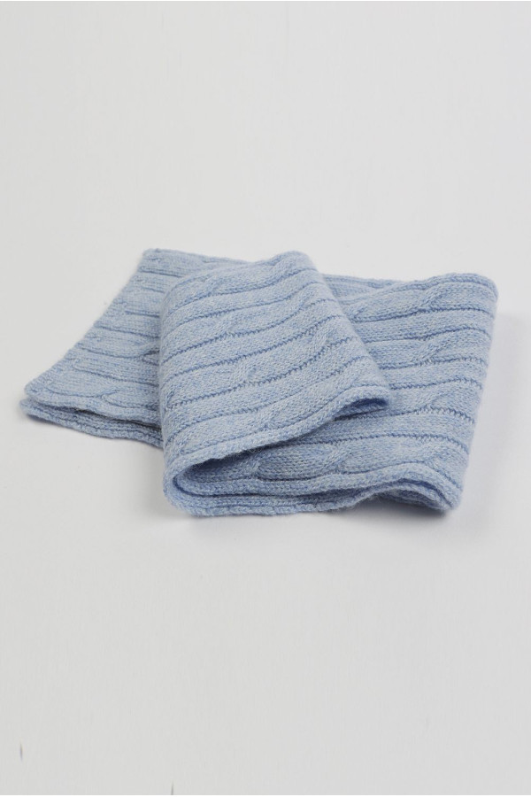 Baby scarf 100% cashmere in Light blue