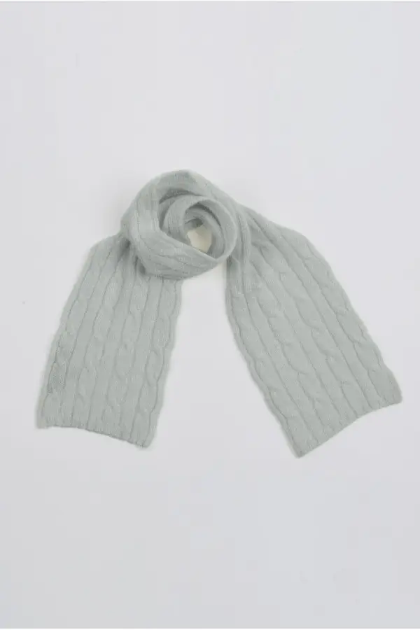 Sciarpa da bambino 100% cashmere in Grigio chiaro