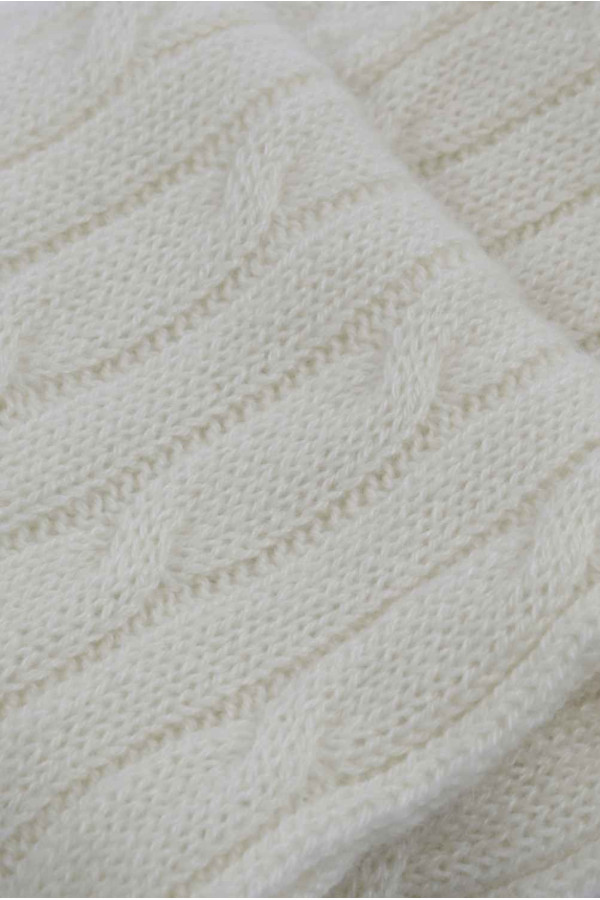 Sciarpa da bambino 100% cashmere in Bianco panna