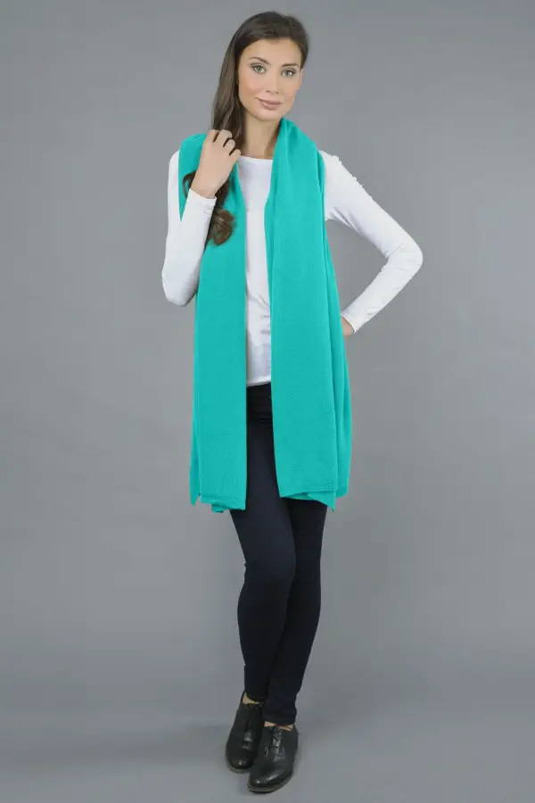 Pure Cashmere Wrap in Tiffany Blue