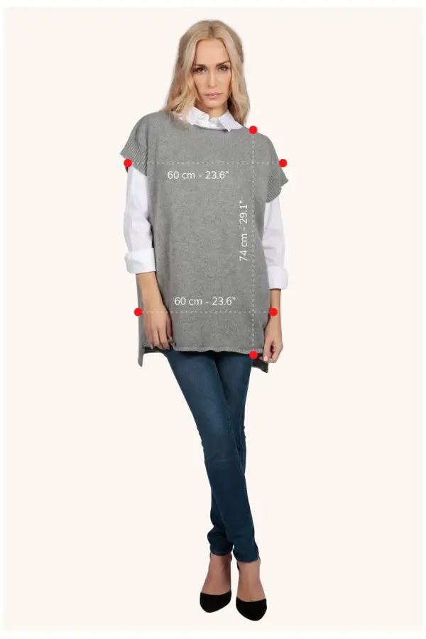 Chandail sans manches pour femmes pur cachemire en chameau brun