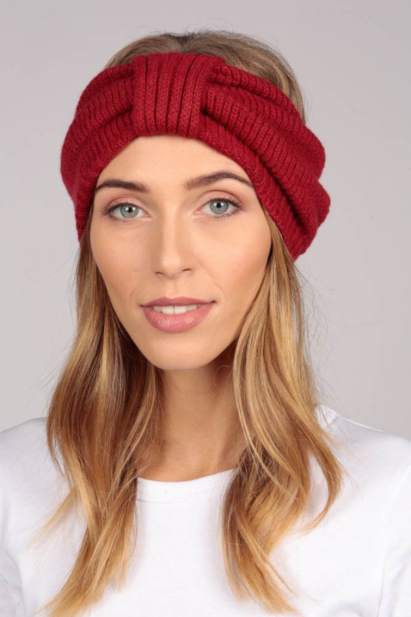 Cashmere headband red