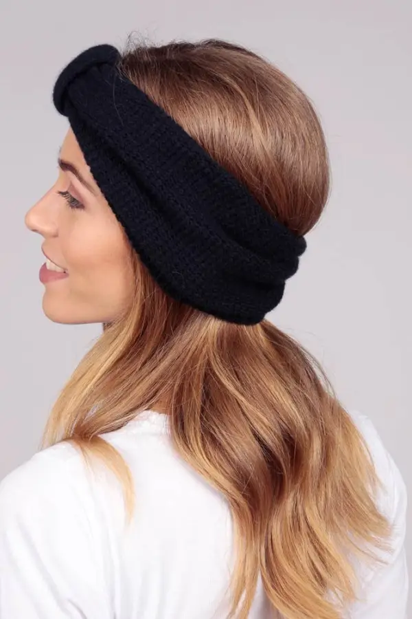 Cashmere headband Navy Blue