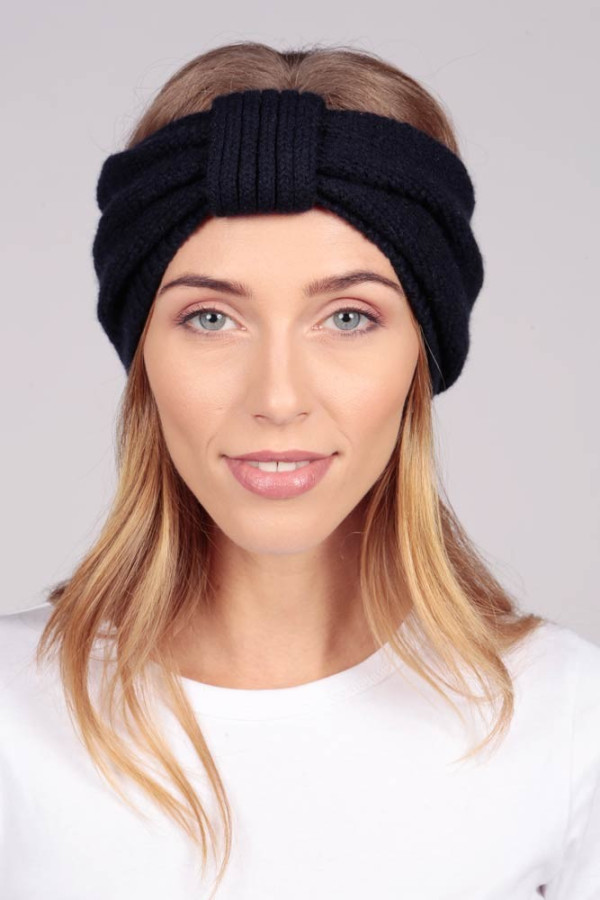 Cashmere headband Navy Blue