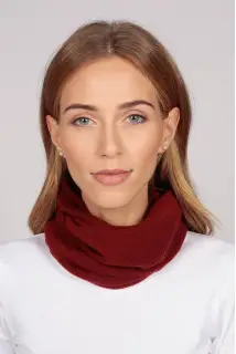 Cashmere snood in bordeaux