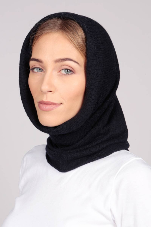 Halswärmer aus Kaschmir in navy blau