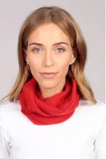 Halswärmer aus Kaschmir in rot
