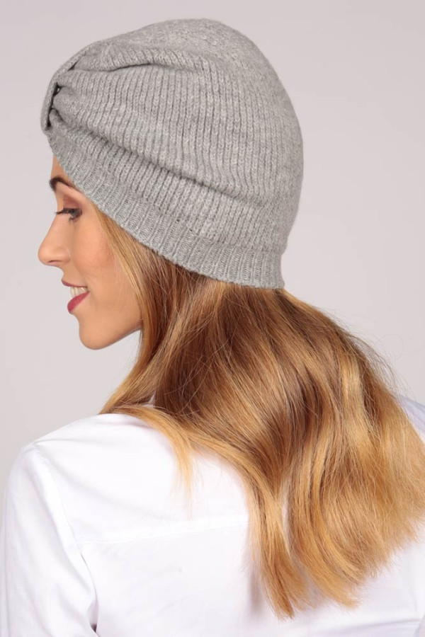 Cashmere Turban in Light Grey