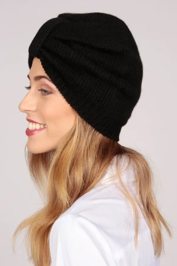 Kaschmir-Turban in schwarz