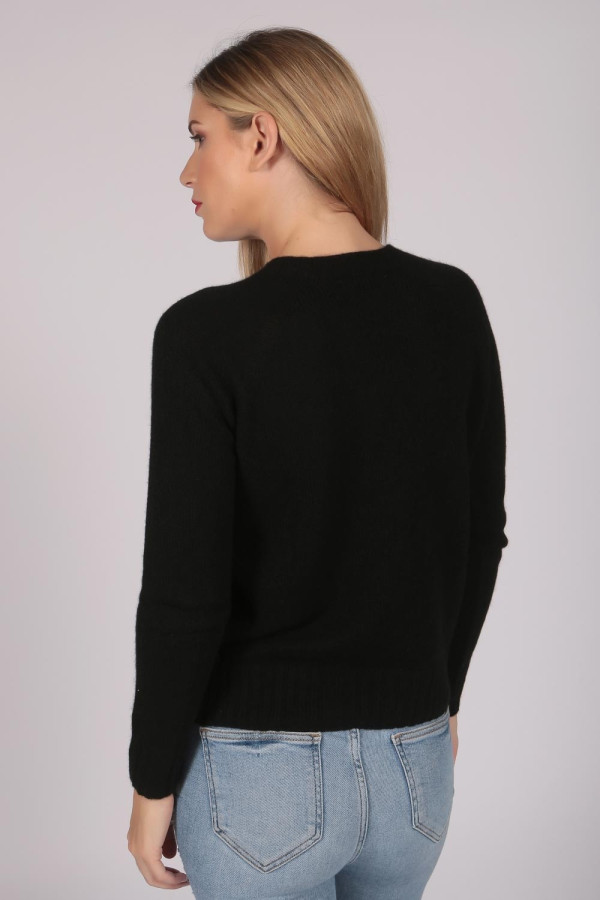 Black Crew Neck Sweater 100% Cashmere