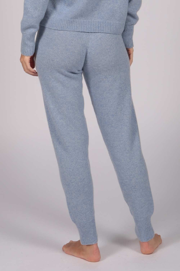 Jogginghose aus reinem Kaschmir für Frauen in hellblau