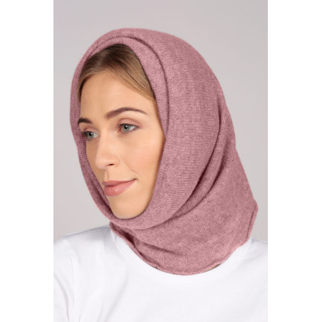 Scalda collo in cashmere color rosa antico