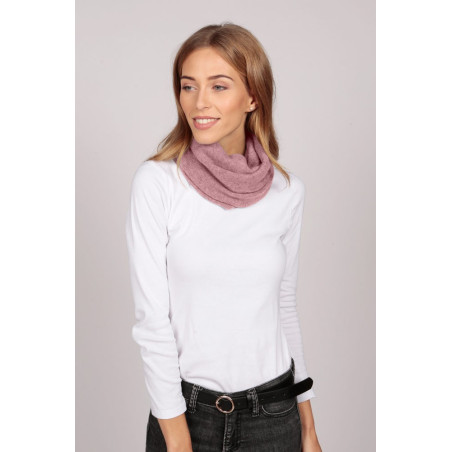 Scalda collo in cashmere color rosa antico