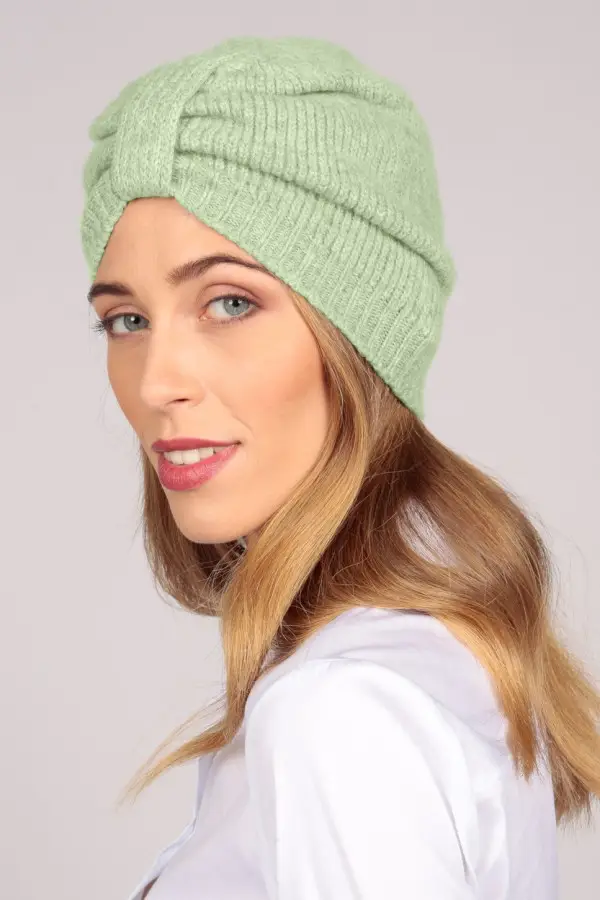 Turbante Cashmere verde salvia