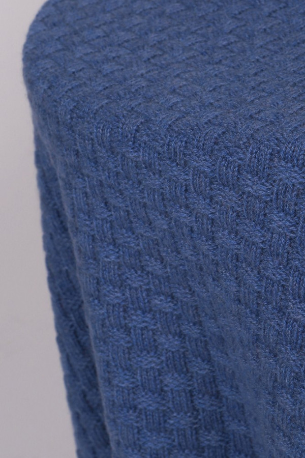 Couverture 100% cachemire motif panier