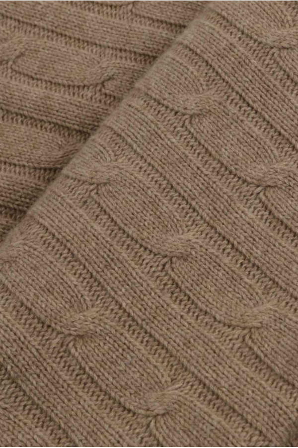 Luxuriöser Zopfmuster-Überwurf aus reinem Kaschmir