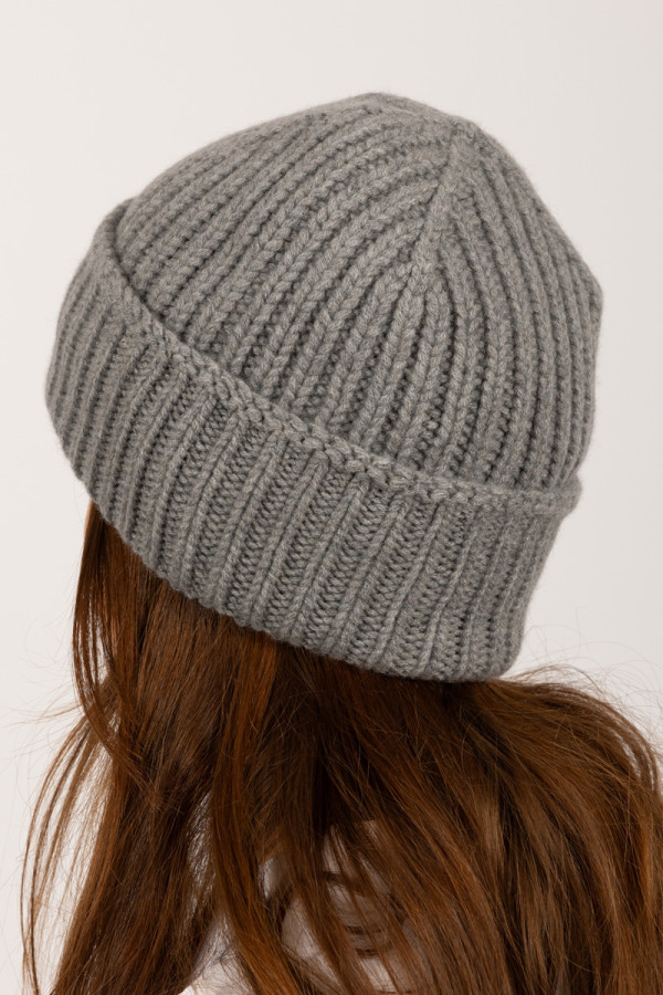 Gorro de Cachemira Gruesa en gris claro