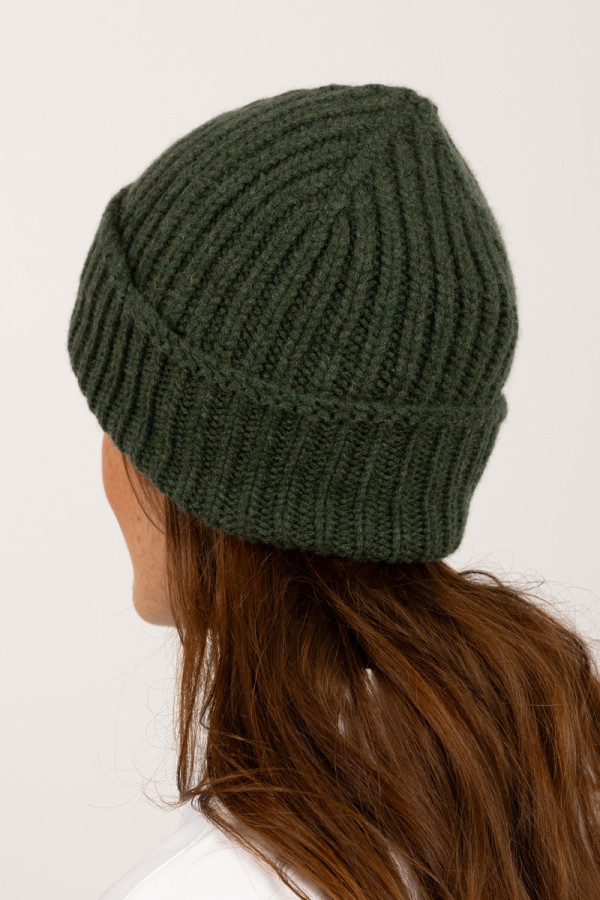 Gorro de Cachemira Gruesa en verde militar